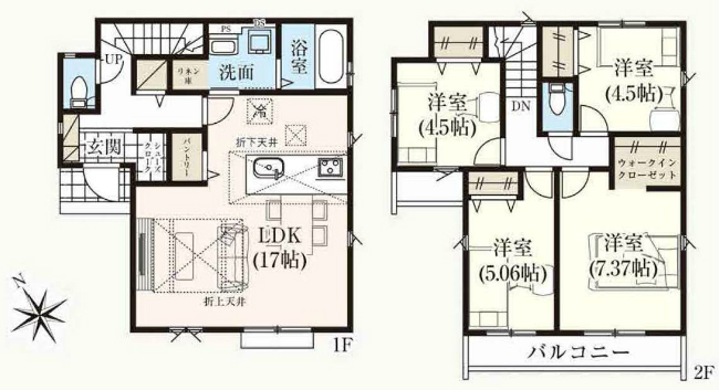 府中市分梅町3丁目新築h-48103間取り