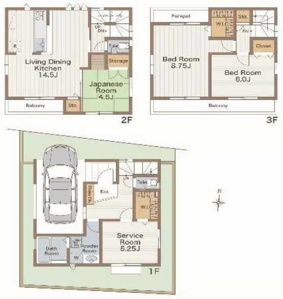 府中市是政2丁目中古h-48112間取り