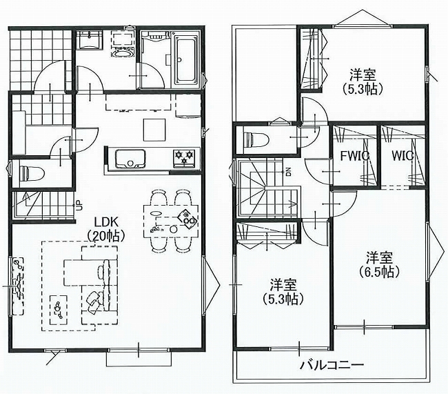 府中市白糸台2丁目新築h-48153間取り