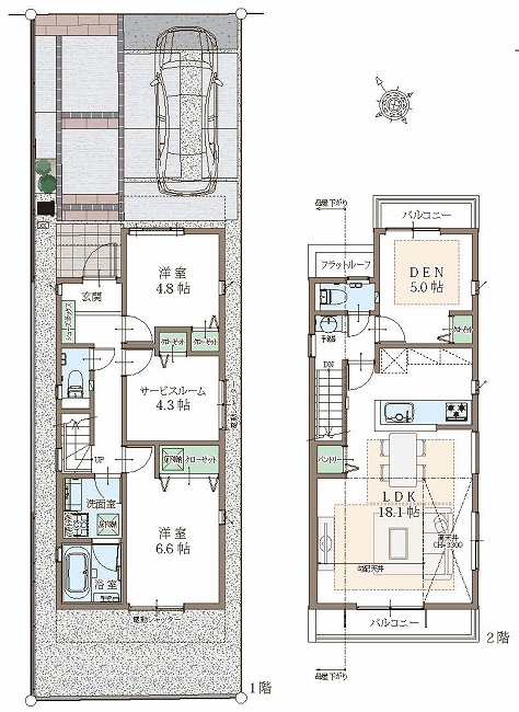 府中市分梅町3丁目新築h-48156間取り