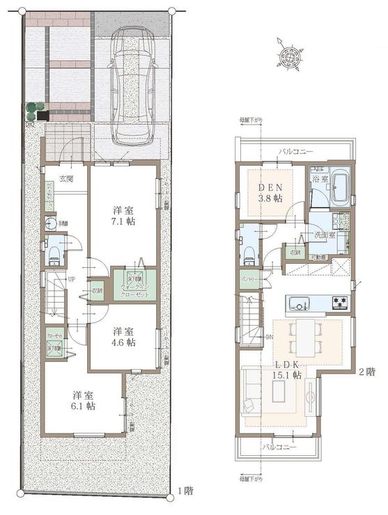府中市分梅町3丁目新築h-48236間取り