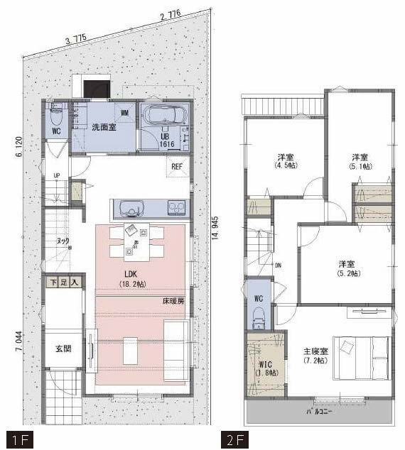 府中市西府町4丁目新築h-48272間取り