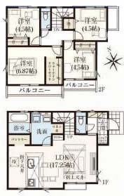 府中市四谷3丁目新築h-48275間取り