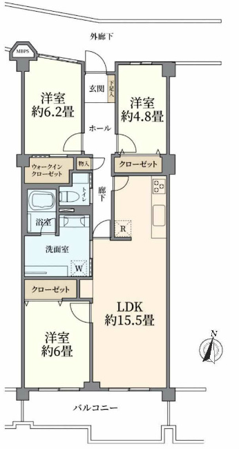 府中ビレジⅡ間取り