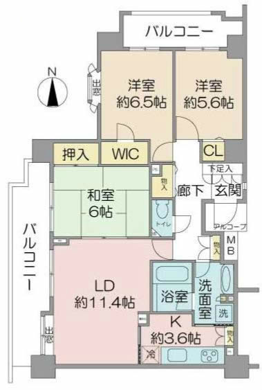 エルステージ府中間取り