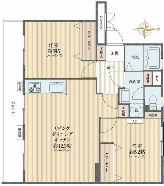 車返団地3街区(押立町1)間取り