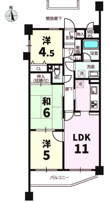 レヂオンス府中間取り