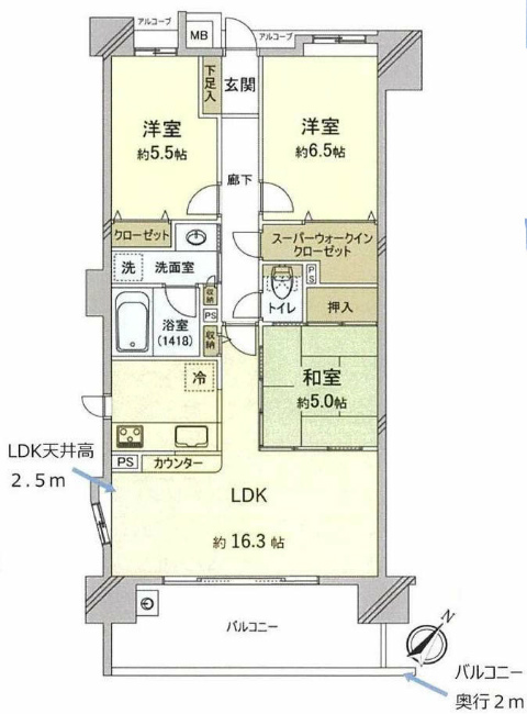 カレン多摩川間取り