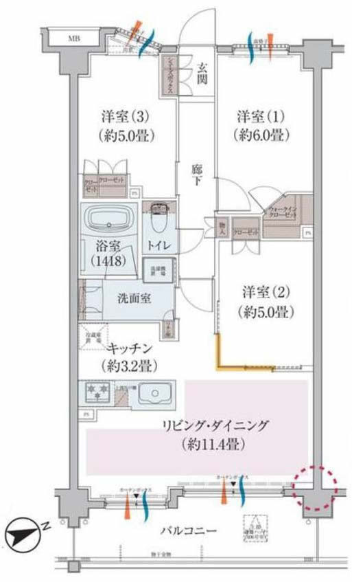 アンビシャス府中武蔵野台間取り