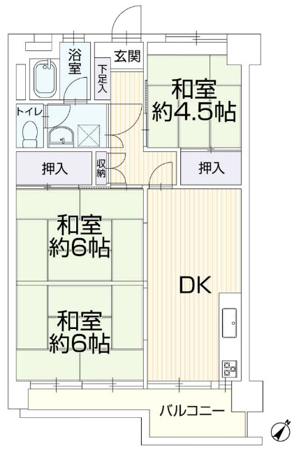 府中住吉町住宅2号棟間取り