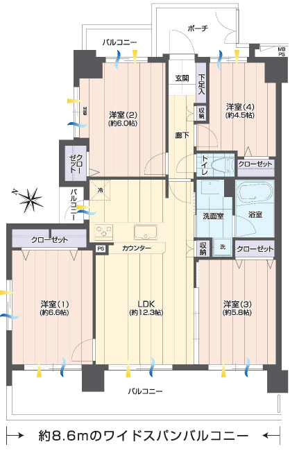 クリオ府中2番館間取り