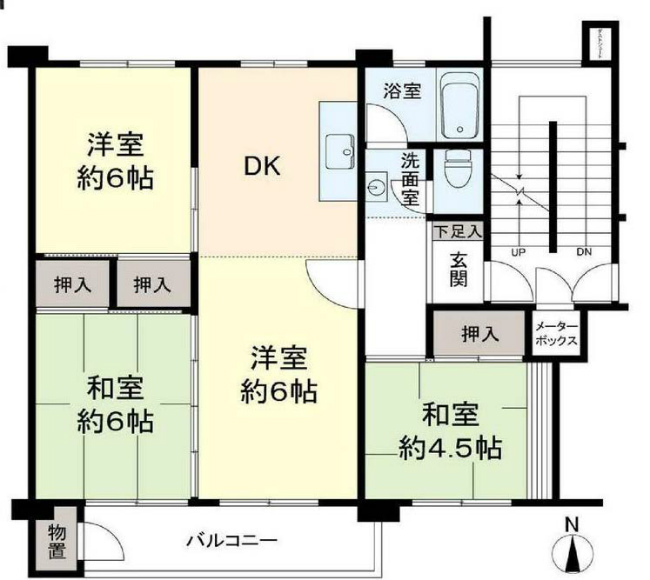 府中日鋼団地間取り