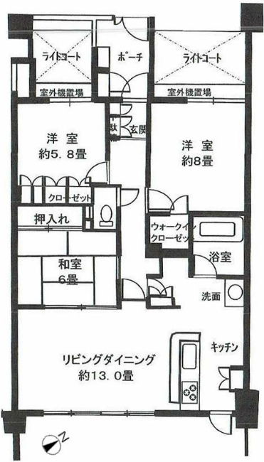 クリオ府中白糸台壱番館間取り