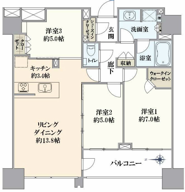 シティハウス府中けやき通り間取り