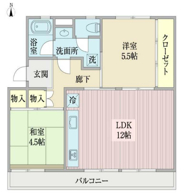 車返団地3街区(白糸台4)M-49019間取り