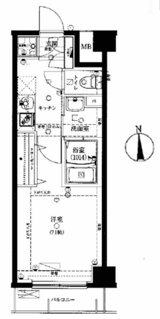 グロース府中イーストM-49074間取り