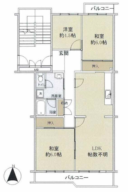 府中第2団地(エステート晴見)間取り