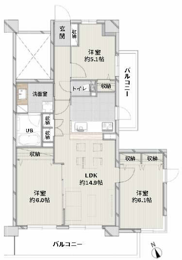 アドリーム分倍河原間取り