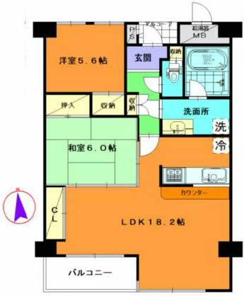デュオ府中間取り