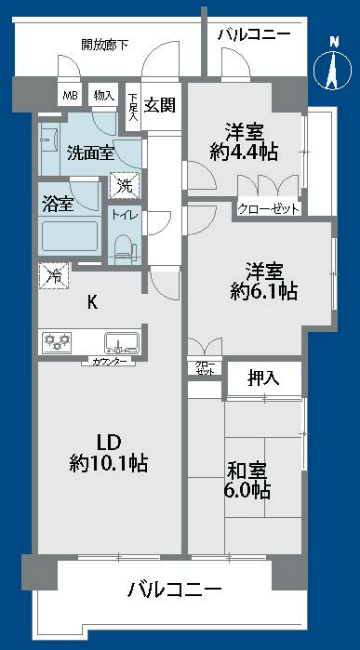 サンヴェール府中の森間取り