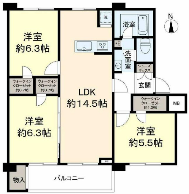 府中日鋼団地間取り
