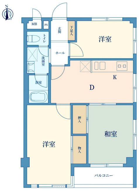 ライオンズマンション東府中間取り