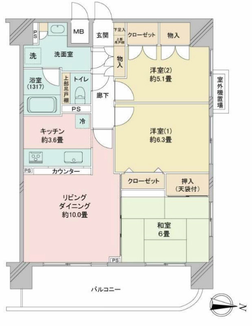 ボヌ―ル府中間取り