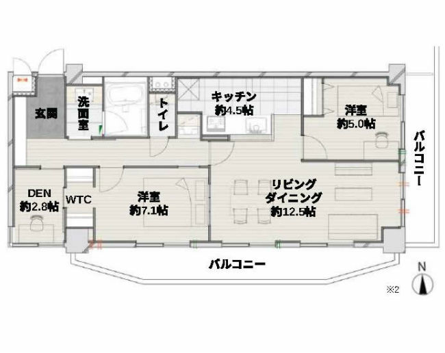 クレール府中間取り