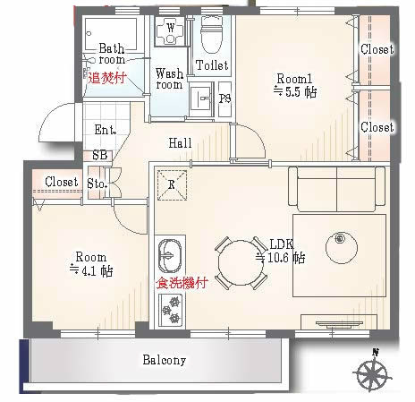 車返団地1街区(押立町2)間取り