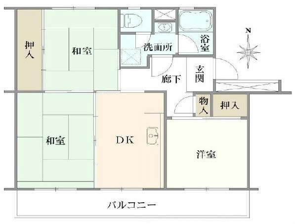 車返団地3街区(白糸台4)間取り