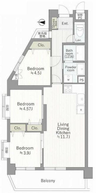 ライオンズマンション府中白糸台間取り