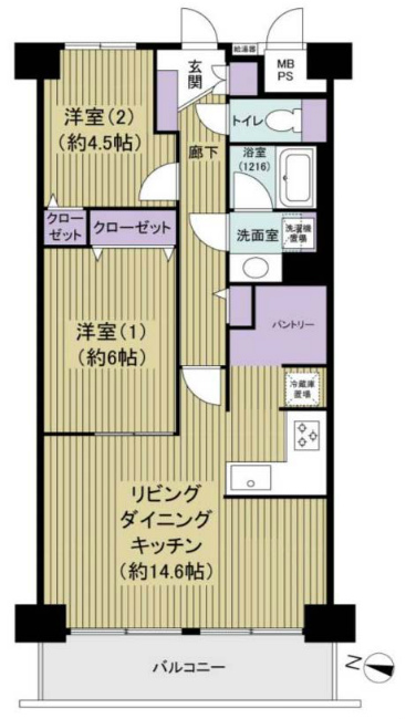 府中武蔵野ハイライズ間取り