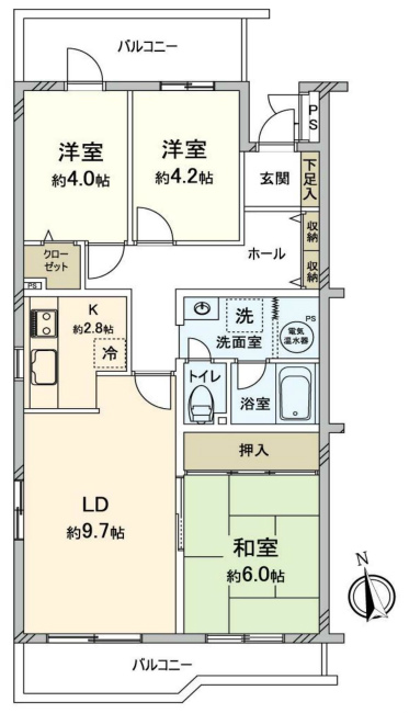府中学園ハイツ間取り