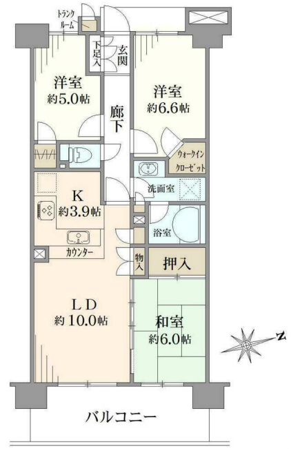 ラヴィラ府中多摩川間取り