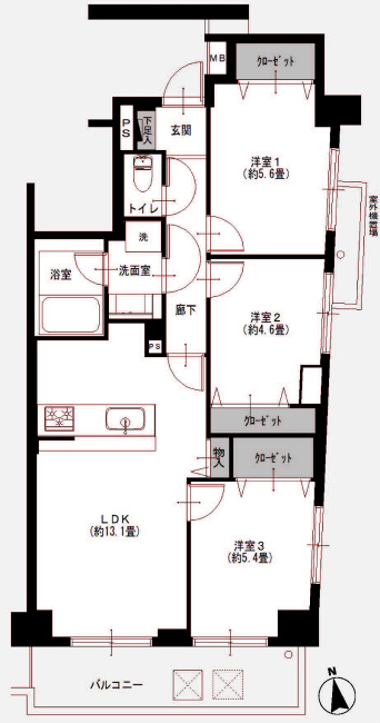 セイガステージ武蔵野台間取り