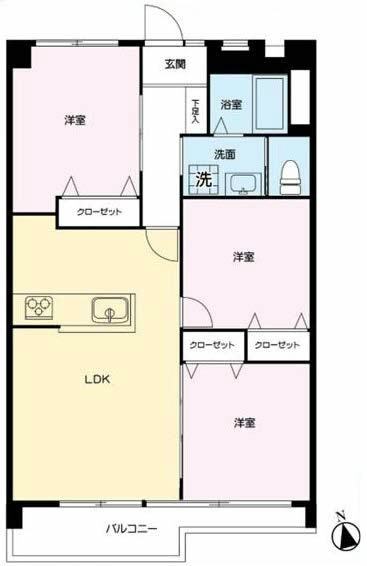 府中住吉町住宅１号棟間取り