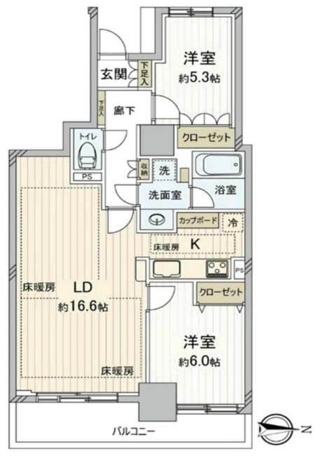 グランタワー府中ラアヴェニュー間取り