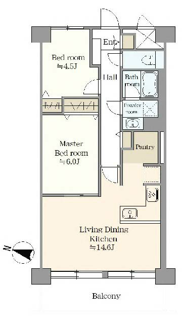 府中武蔵野ハイライズ間取り