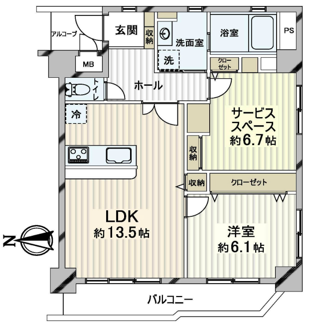 ライオンズシティ府中間取り
