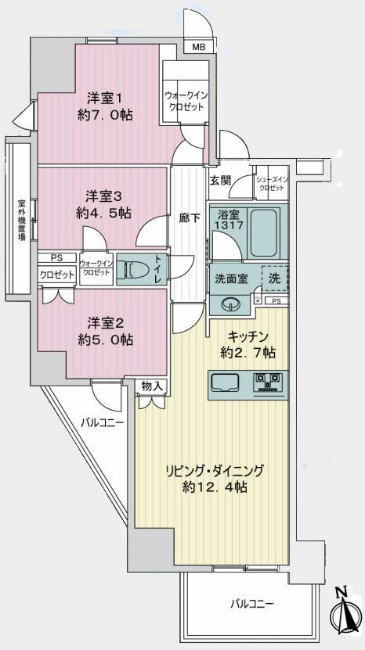 プレシス府中リヴェスタ間取り