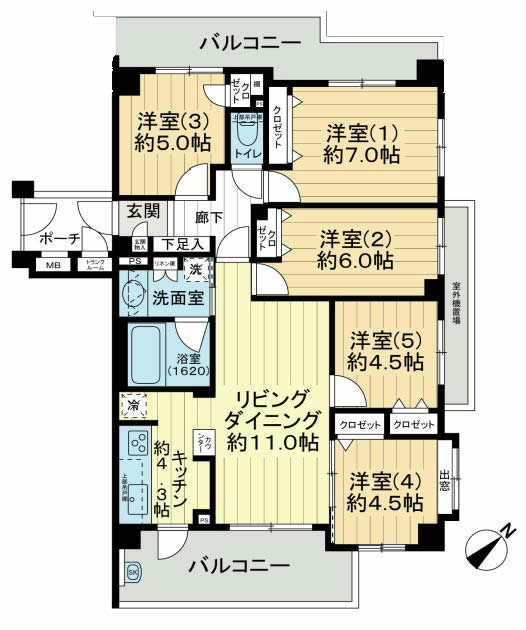 モンレーヴ府中南間取り