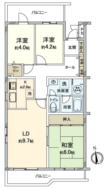 府中学園ハイツ間取り