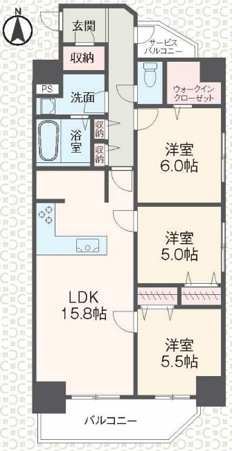 ミオカステーロ府中間取り