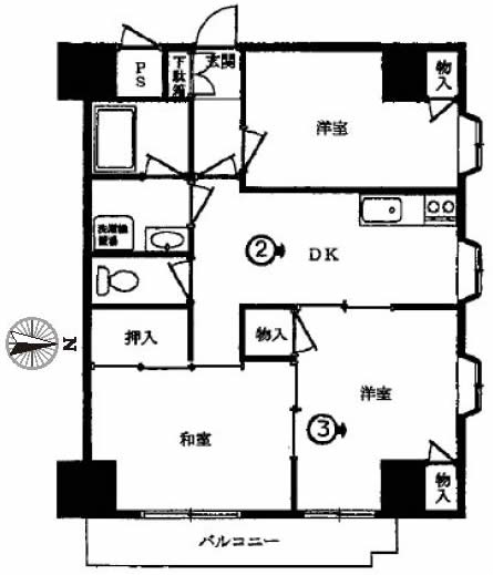サンピア(若松町1)間取り