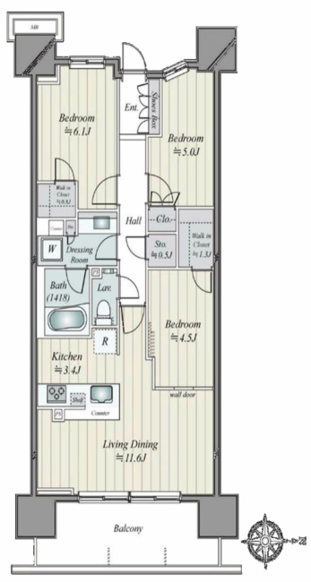 ザパークハウス府中間取り
