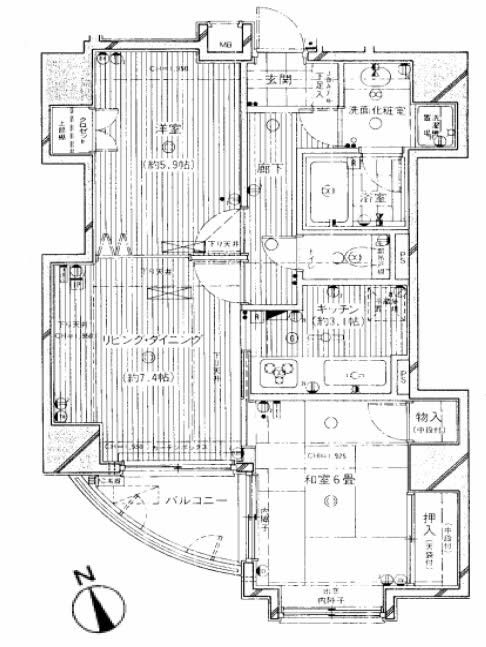 ドミール東府中間取り