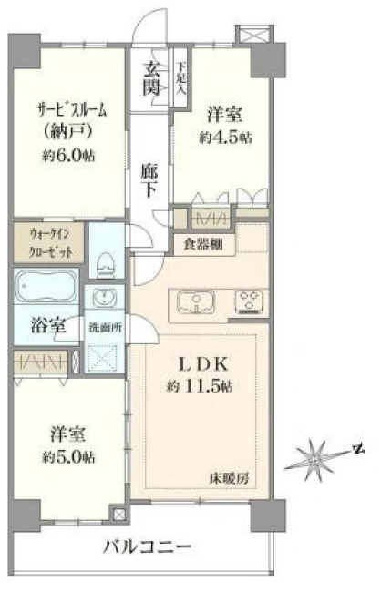 ファインスクェア府中緑町間取り