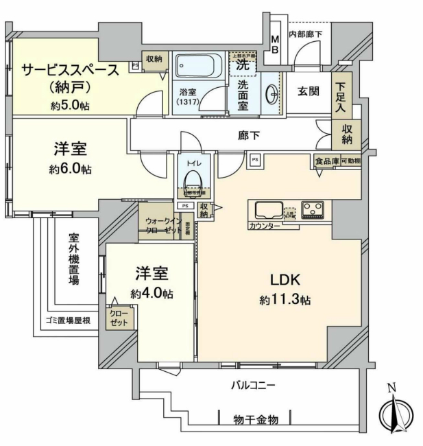 府中テラス八幡町間取り