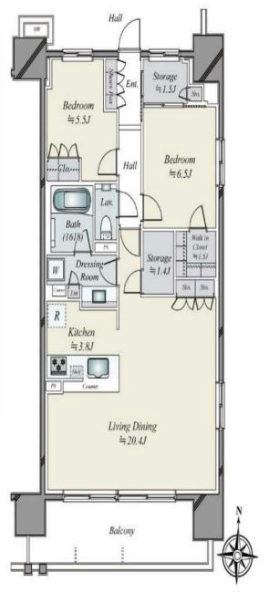 ザパークハウス府中間取り