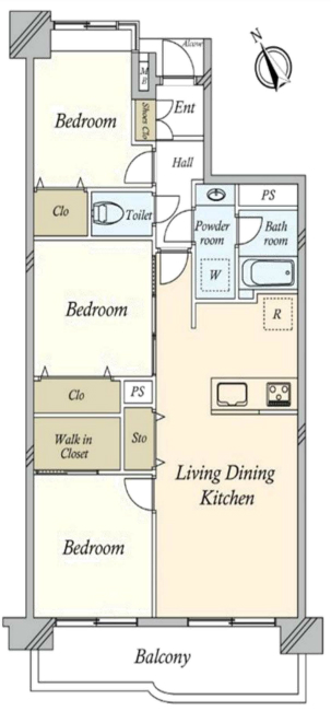 ライオンズマンション府中白糸台第2間取り